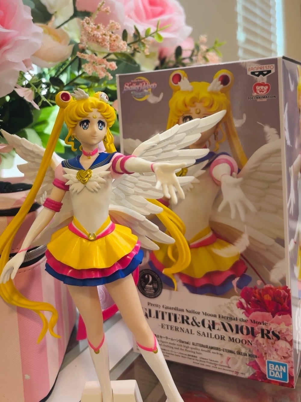 Sailor Moon Eternal Glitter & Glamour Figure - White, Yellow, Pink